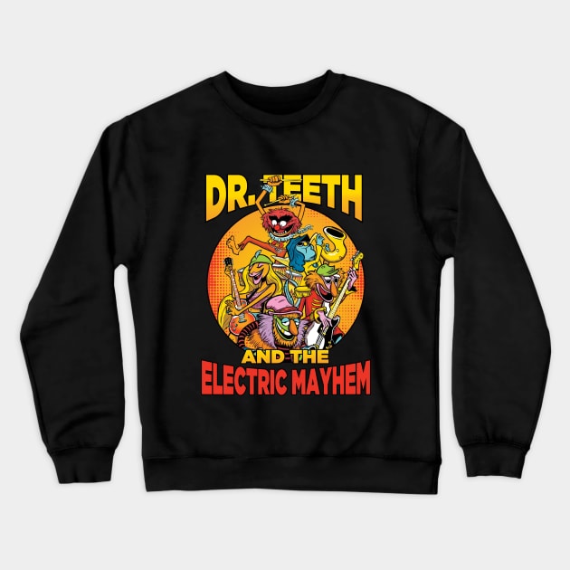 Dr. Teeth Muppets And The Electric Mayhem Crewneck Sweatshirt by Purwoceng